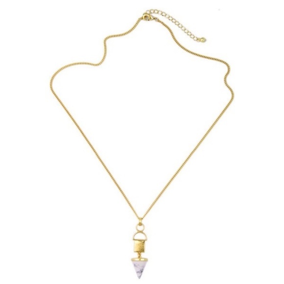 COPY - Black Gold Triangle Dainty Adjustable Chain Necklace - Picture 5 of 5